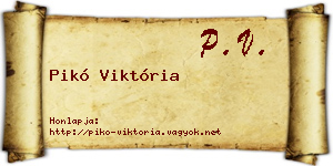 Pikó Viktória névjegykártya